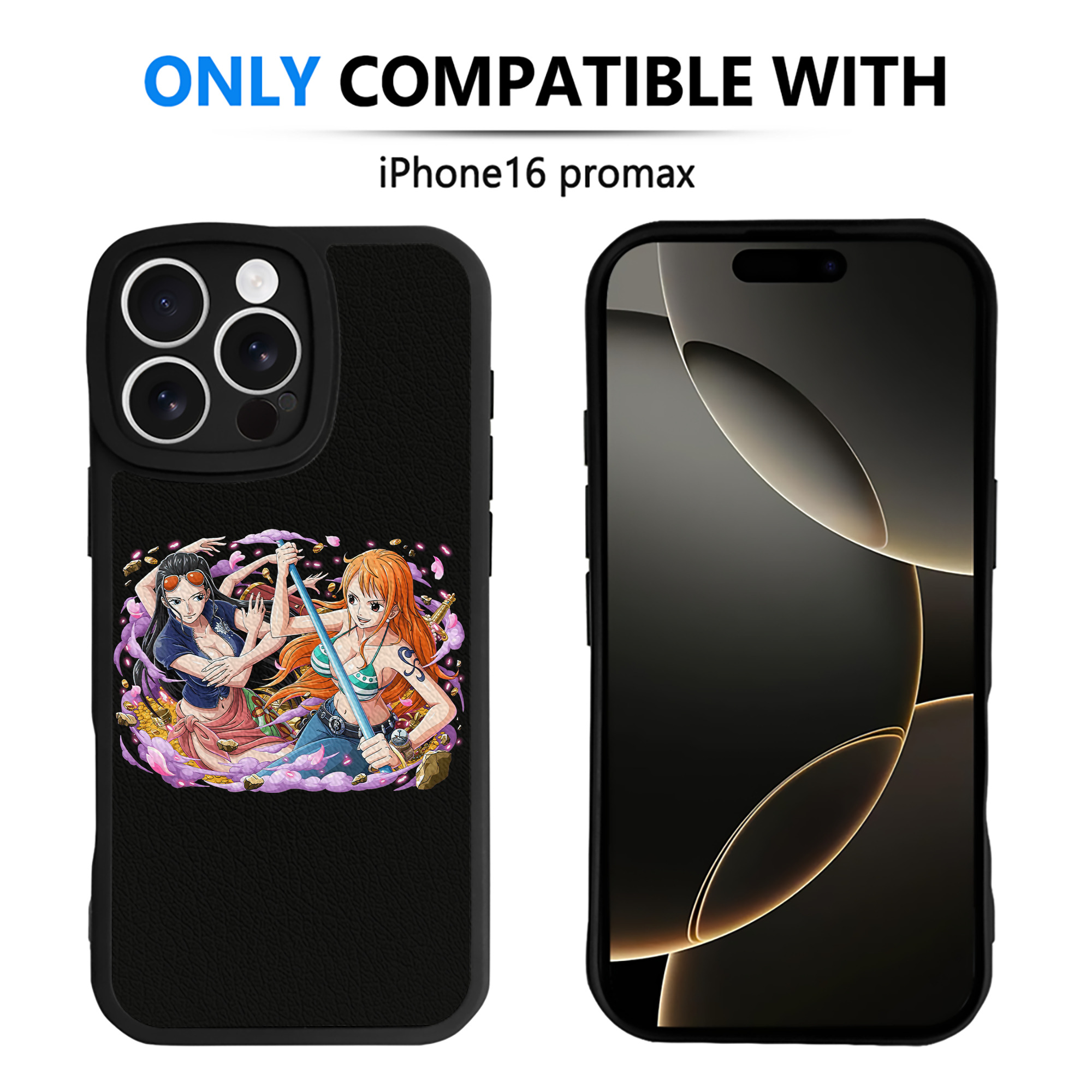 （画像用） ワンピース ニコ・ロビン ONE PIECE Nico Robin 【iPhone 16シリーズ対応】シリコンスマホケース（レザー調） 材質：シリコン